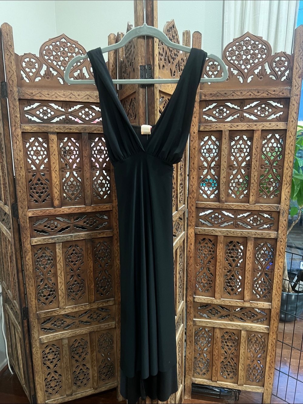 Classic Black V-Neck Women’s Dress